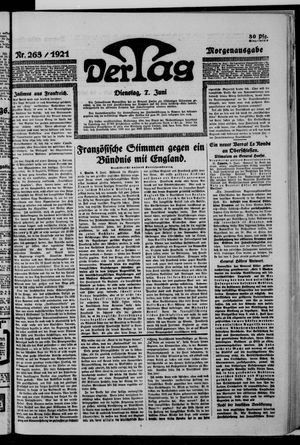 Der Tag vom 07.06.1921