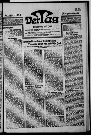 Der Tag vom 18.06.1921