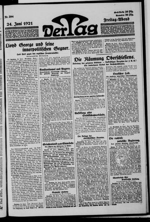 Der Tag vom 24.06.1921
