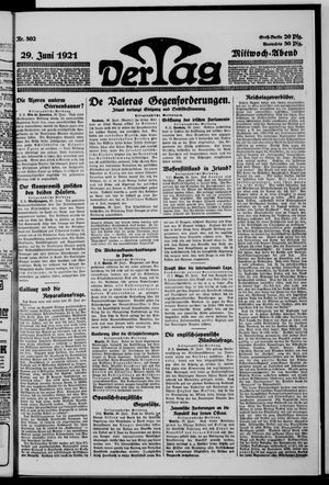 Der Tag vom 29.06.1921