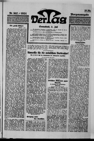 Der Tag vom 02.07.1921