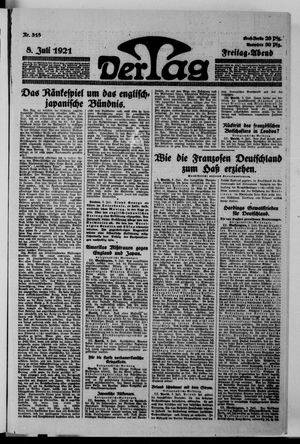 Der Tag vom 08.07.1921