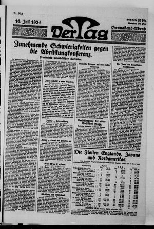 Der Tag vom 16.07.1921