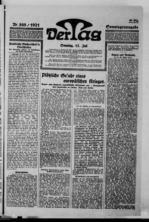 Der Tag on Jul 17, 1921