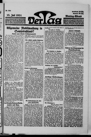 Der Tag on Jul 18, 1921