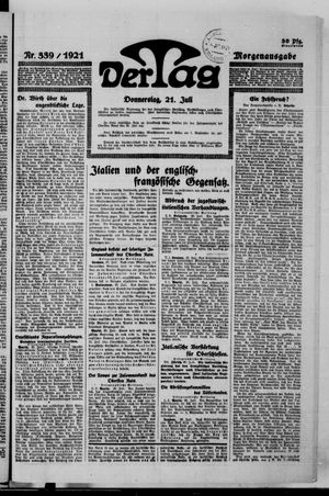 Der Tag on Jul 21, 1921