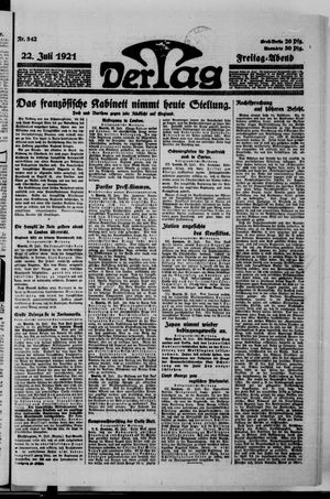 Der Tag vom 22.07.1921