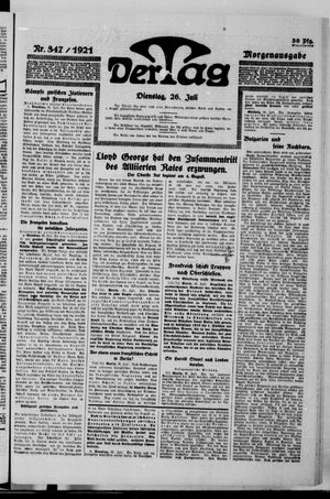Der Tag vom 26.07.1921