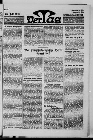 Der Tag on Jul 28, 1921