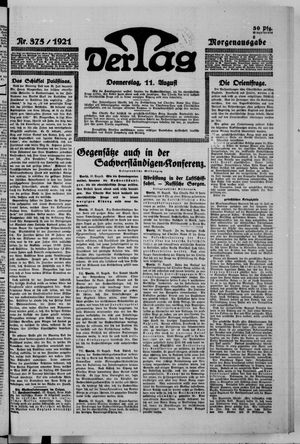 Der Tag on Aug 11, 1921