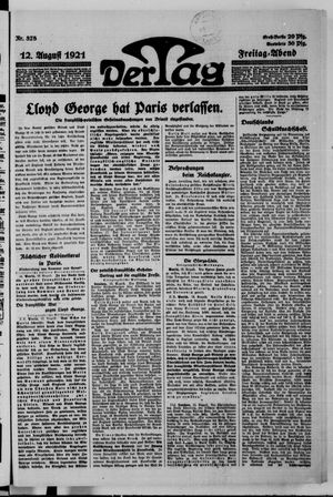 Der Tag on Aug 12, 1921