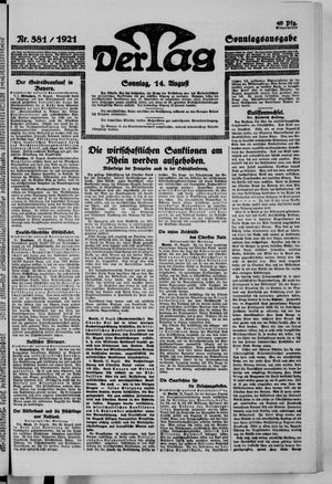 Der Tag vom 14.08.1921