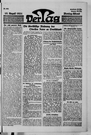 Der Tag on Aug 15, 1921