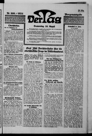 Der Tag on Aug 25, 1921