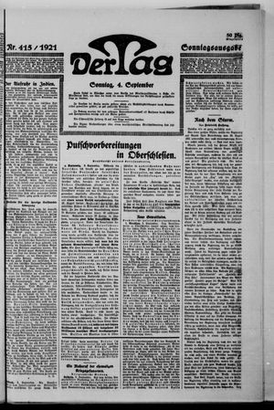 Der Tag vom 04.09.1921