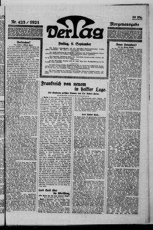 Der Tag vom 09.09.1921