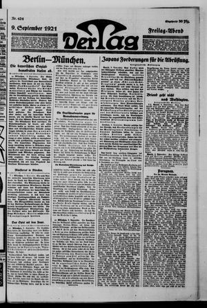 Der Tag vom 09.09.1921