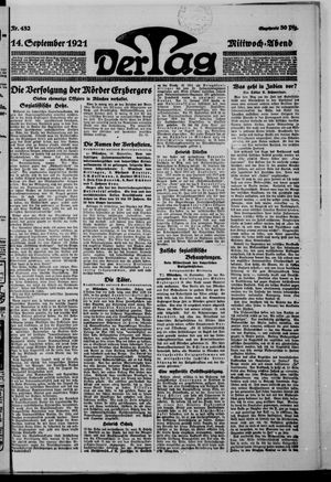 Der Tag vom 14.09.1921