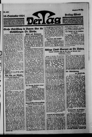 Der Tag vom 16.09.1921