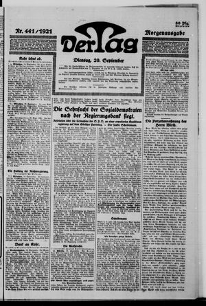 Der Tag vom 20.09.1921
