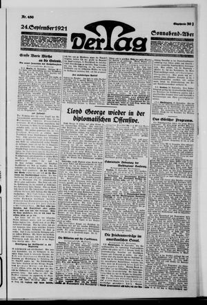 Der Tag on Sep 24, 1921