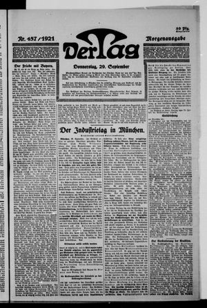 Der Tag vom 29.09.1921