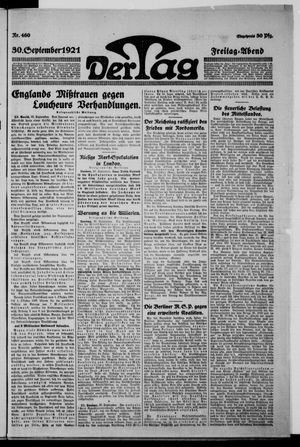 Der Tag on Sep 30, 1921