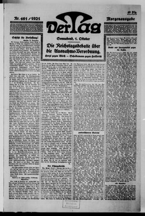 Der Tag on Oct 1, 1921