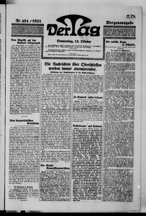 Der Tag on Oct 13, 1921