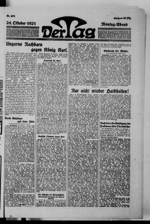 Der Tag on Oct 24, 1921