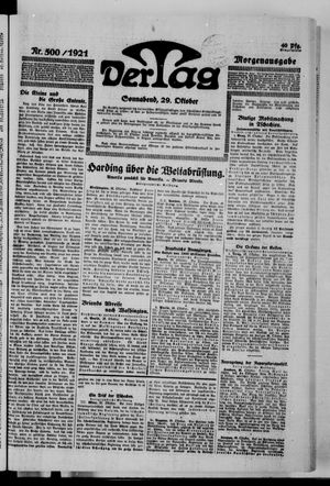 Der Tag vom 29.10.1921