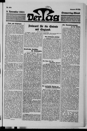 Der Tag on Nov 3, 1921