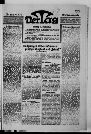 Der Tag on Nov 4, 1921