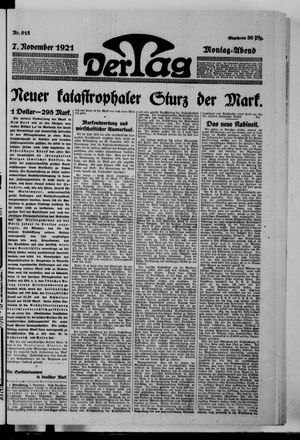 Der Tag vom 07.11.1921