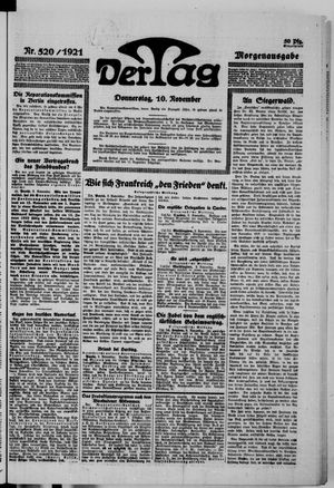 Der Tag on Nov 10, 1921