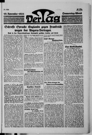 Der Tag on Nov 10, 1921