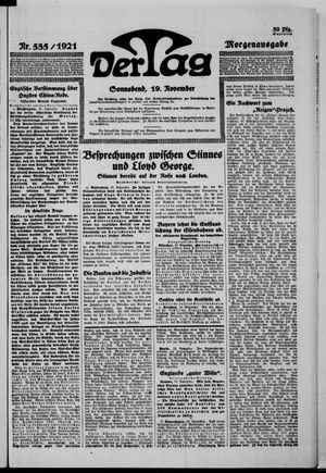 Der Tag on Nov 19, 1921