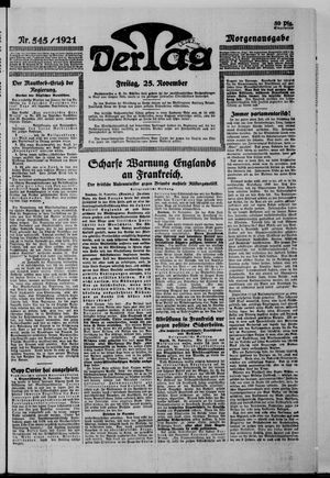 Der Tag on Nov 25, 1921
