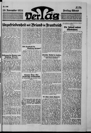 Der Tag on Nov 25, 1921
