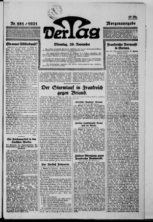 Der Tag on Nov 29, 1921