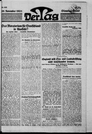 Der Tag on Nov 29, 1921