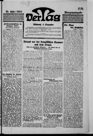 Der Tag on Dec 7, 1921