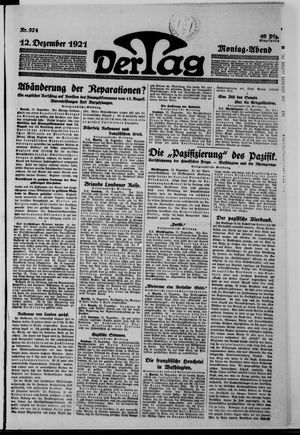 Der Tag on Dec 12, 1921