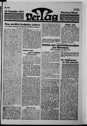 Der Tag on Dec 13, 1921