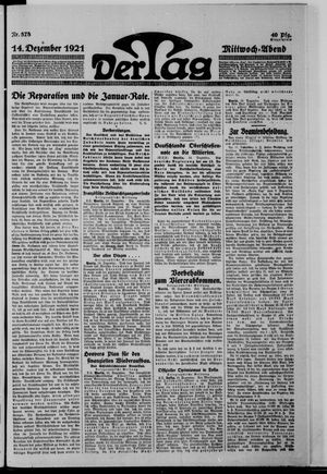 Der Tag vom 14.12.1921