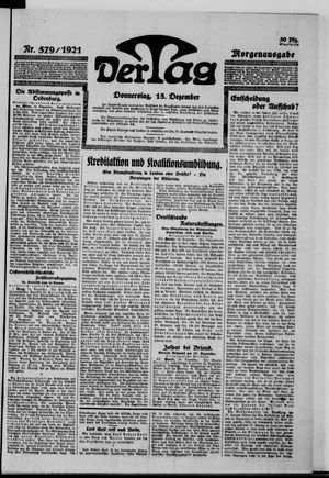 Der Tag on Dec 15, 1921