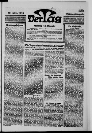 Der Tag on Dec 18, 1921
