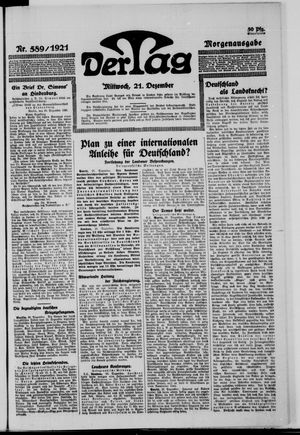 Der Tag on Dec 21, 1921