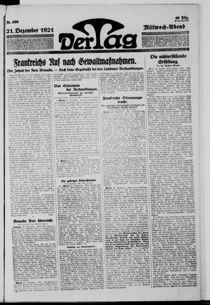 Der Tag on Dec 21, 1921