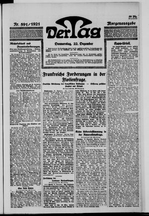Der Tag on Dec 22, 1921